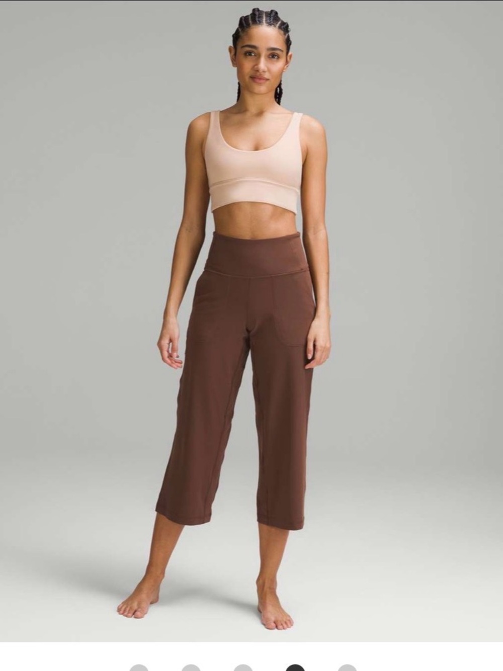 Lululemon Align High-Rise Wide-Leg Cropped Pant 23"
Java (it looks dark brown)